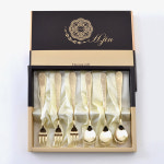 십장생티타늄티스푼 6종, 티스푼+티포크, 1세트 : 수저나라-H.Jin