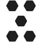 카후나 그립 욕조 목욕 및 샤워 5 헥사곤 미끄럼 방지 트랙션 트레드(블랙) Black : 오피커스: