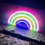 오네이 기본 LED 조명 벽용 분위기 장식용 네온 생일 캠핑 사인 파티 램프 Rainbow : 와이제이알컴퍼니