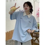 크롭 니트 나혼자산다 예능 538회 박나래 화이트 카라티셔츠 M 솔리드 티셔츠[순면 프리미엄 에디션] : moonse54