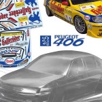 TC026 1/10 푸조 406190mm 투명 PC 쉘 BTCC 꼬리 날개 포함 : 달콤푸딩