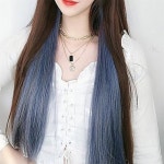 눈꽃드림 브릿지 헤어피스 5p세트애쉬블루 컬러피스 부분가발 : 생필품추천마트