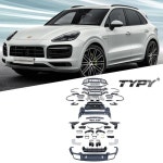 포르쉐 카이엔 바디 키트 용 TYPY 자동차 액세서리 2011-2014 958.1 업그레이드 9Y0 터보 전면 후면 범퍼 헤드 라이트 테일 라이트... 