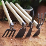 곡괭이 텃밭 농사 잡초제거 레기 38cm 농기구 고랑 스테인레스 나무손잡이 농업 넓은 1 호미 : 포근한삶