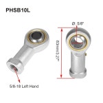 하이피코 PHSB10L 로드 엔드 베어링 5/8인치 보어 및 5/8 18 왼손 나사산 자가 윤활 여성 하임 조인트 2개 3/4 Left Hand : 엔직구s