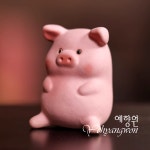 [다도 소품 개치] 예향원 핸드메이드 귀염둥이 핑크 돼지 차총 E-10470 : 예향원