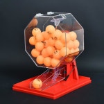 장 공 뽑기 기계 50볼 추첨기 로또 가챠 추첨 레드 스몰에 오렌지 숫자 50볼 : 라웅컴퍼니