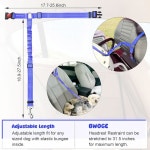 BWOGUE 애완견 고양이 안전벨트 카 헤드레스트 구속 조절식 안전 리드 차량 하네스(1팩) Black Not elastic : 에피셀나