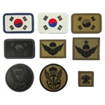 태극기 패치 실리콘 특전사 마크 공수 고무  PVC 와펜 군인 군대 : 특전샵