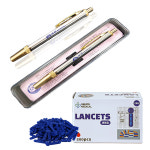 스텐 무통 사혈기+사혈침200P 세트 채혈기 혈당 측정기 수지침 손따는침 병원 한의원 약국 : 태리메디칼