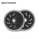 해외배송 정시출고 Reiztrino-125mm 다이아몬드 톱날, 5 인치 터보 림 블레이드, 콘크리트 화강암 절단 도구 용, 강화 된 중앙 코어 포함... 