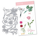 CRAFT DIE 04 플라워 부케 페이퍼크래프 커팅 다이 세트 14종 : 탱글이 아트상자