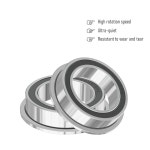 산업용 기계용 FOCMKEAS F6802 2RS 10PCS 플랜지 베어링 15 24 5mm 이중 고무 씰 크롬강 ABEC 1 P0 Z2 딥 그루브 볼 베어링, 전동 공구... 