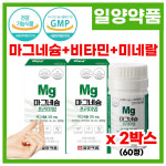 프리미엄 마그네슘 MG 비타민 미네랄 보충제 영양제 60정, 2개 : 씨엔케이솔루션