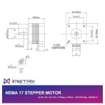 IMETRX NEMA 17 스테퍼 모터 42 34 3D 프린터 DC 1A 4V 2상 4선 8도 크리알리티 CR 10 10S 엔더 CNC 압출기 Y축용 39 3인치 케이블 포함... 