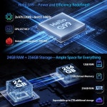 HPad6A 태블릿 안드로이드 14 옥타 코어 CPU G99 8GB(+12GB) Ram 256GB UFS2.2 태블릿 PC 지원 Widevine L1 Netflix : 프린스타43