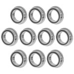 산업용 기계용 FOCMKEAS F6802 2RS 10PCS 플랜지 베어링 15 24 5mm 이중 고무 씰 크롬강 ABEC 1 P0 Z2 딥 그루브 볼 베어링, 전동 공구... 