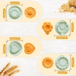 신산예 잼 쿠키 커터 4종 세트, 썸프린트 팝업 발렌타인데이 커터, 기념일, 생일, 약혼 및 발렌타인데이를 위한 플라워 하트 몰드, 결혼식... 