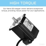YEJMKJ NEMA 23 스테퍼 모터 80MM 바이폴라 4A 2NM 311 52OZ IN NEMA23 57 3D 프린터 8도 2상 4선 고토크 스텝 CNC 선반 라우터 25X2... 