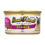 굿프랜드 고양이캔 고양이 통조림 간식 참치+헤어볼, 85g, 1개 : 파워도그