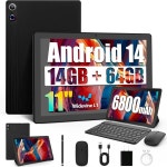 URAO 11 인치 태블릿 안드로이드 12GB RAM 64GB ROM 6800mAh IPS HD 터치 스크린 키보드 보호 케이스 마우스 스타일러스 8 in 1 키트... 