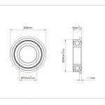 산업용 기계용 FOCMKEAS F6802 2RS 10PCS 플랜지 베어링 15 24 5mm 이중 고무 씰 크롬강 ABEC 1 P0 Z2 딥 그루브 볼 베어링, 전동 공구... 