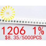 SMD 1R-10M, 저항기, 1206 0 1/4W 1 5000PCS 91R 칩 X 저항기 1-0 : 오늘도기쁨40