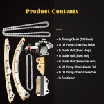 OCPTY 타이밍 체인 키트 텐셔너 가이드 9 0711S TK4041NG TKHO041 TS21831, 어코드 CR V Element 2002 2011 2 4L용 혼다... 