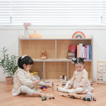 [리틀플라밍고] 루나브 안심몰딩 유아 아기 어린이 자작나무 교구장 수납장 책장 장난감정리함 : 리틀플라밍고