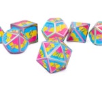 던전 앤 드래곤즈 MTR PRG 테이블탑 게임용 페이트스톤 메텔 7pcs DND 주사위 세트 레인보우 H Rainbow-e : 트웬티나인굿쇼핑