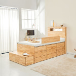 코벡사 LED 3단 수납침대 세트 매트미포함 서랍장침대 : 코벡사