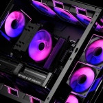 Fexadon 120mm ARGB 케이스 팬, 인피니티 미러로 콰이어트 속삭임, 갤럭시를 PC 케이스에 넣습니다 ASUS Aura SYNC/MSI 미스틱 라이트... 