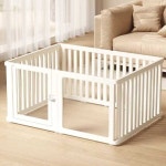 강아지 하우스 울타리 78x50x66CM 안전 동물 반투명 높이60cm 대형 강아지집 투명 : 글로벌패스트샵