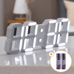 플라이토 무선 LED벽시계 무타공 건전지 무소음 사무실 거실 디지털 전자 벽걸이 시계 : 인생템상회