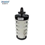 ZHUCO 전기 로터리 체인지 오버 캠 스위치 SZL9-32 5-AAA 32A 5 상 20 나사 실버 접점 전송 : 미주에이