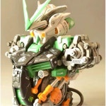 LED 흉상 1/35 에디션 스페셜 장식 RX 93 스케일 붉은 흉상 : woodu3