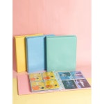 포토 카드 앨범 대지 A4 콜렉트북 블루 쉘 1단 스티커 바인더속지 분리 콜북 3공 사진첩 1 A4 커버 50페 커스텀 포카 수납 앨범 : 며내기앤코코