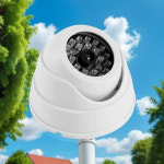 가짜 cctv 방범용 모형 문 앞 출입 현관 감시 돔 카메라 : skyseamall
