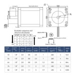 와이어 모터 조각 2N A74P-57 DIY 스테퍼 3D 2 4 기계 상 프린터 57 용 8A 1 Black 45mm : 마스터스토어777