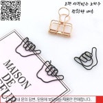 책갈피 북마크 투투 손 모양 블랙 클립 귀여운 북마크 종이 학교 사무용품 포함 escolar H0183 20 개 : 주호유통