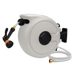 FEVONE 100피트 x 1/2인치 접이식 정원 호스 릴, 모든 길이 잠금 장치... 7개의 패턴 노즐, 3/4인치 NPT 피팅, 6 56피트 : 트웬티식스월드몰