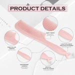 헤어 브러시와 빗 세트 여성용 선물 14pcs 핑크 패들 디탱글링 통풍구 브러시 화이트 래트 테일 넓은 이빨 미니 여행용 아내 여자친구 엄마를... 