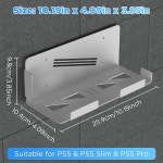모든 PS5 모델용 빌란테 벽걸이, PS5/PS5 슬림/PS5 프로 벽걸이 브래킷, 디지털 및 디스크 용 견고한 마운트 액세서리용 : 트웬티나인굿쇼핑