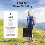 MHPOWOS 태양광 충전기 110W 휴대용 패널 20V 출력의 IP67 방수 접이식 키트 야외 캠핑용 23 효율 모듈 발전소 노트북 모터홈 RV 110W... 