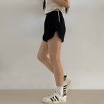 아우아(AUA) 돌핀 밴딩 숏팬츠 / 데일리 트레이닝 팬츠 숏, 블랙, L : 아우아AUA