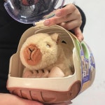 전기용품 전기 Capybara 산책 인형 장난감 소리 어린이 봉제 동물 플러시 그림 세트 무작위 색상 : 윤겸상사