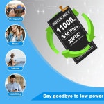 삼성기기 호환 호환갤럭시 S10 플러스용 JUFUD 11000mAh 리튬 폴리머 교체 배터리 SM G975F G975U G975W G975U1 G9750 G975N호환되는... 