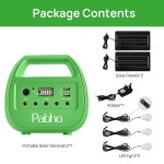 태양광 패널이 포함 파보 휴대용 발전소 3개의 LED 전구포함 발전기 캠핑 낚시 비상 가정 정전용 USB 포트 : 럭스포트