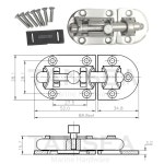 NRC XRC Marine 316 SS 볼트 2PCS 슬라이드 없는 래치 X 트럼펫 : 모렌다