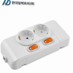 멀티콘센트 개별 스위치 2구 업소용 책상 벽 가정용 아파트용 : 우리집만물상점